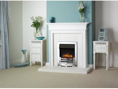 Gazco Logic2 Electric Arts Fire with polished steel effect frame 