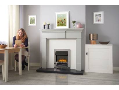 Gazco Logic2 Electric Chartwell Fire with polished steel effect