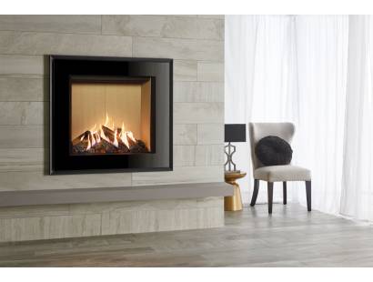 Gazco Reflex 75T Evoke Glass Gas Fire - Black