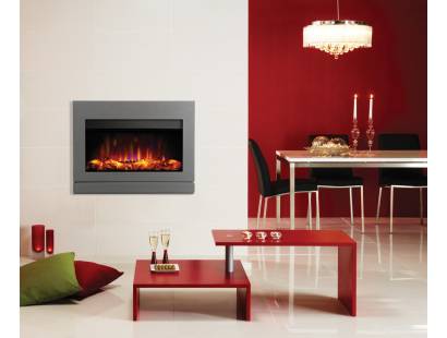 Gazco Riva2 670 Electric Designio2 Steel Fire - Iridium