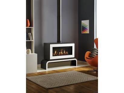 Gazco Studio 2 Freestanding Gas Fire - White Front