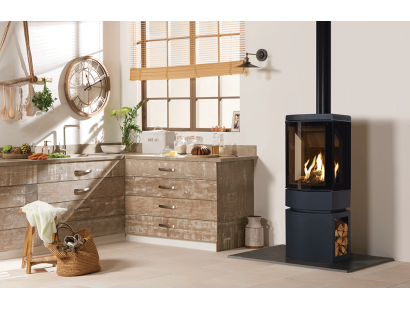 Gazco Loft Gas Stove Steel Log Store