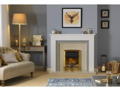 Glencoe Brass Optiflame 3D Electric Inset Fire