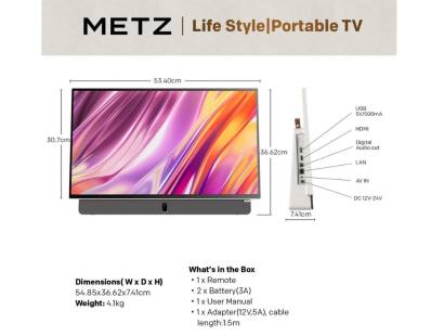 Google TV interface with streaming apps on Metz 24MPE7002Z