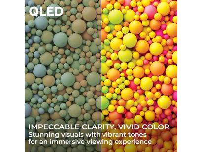 Haier S80 50 inch 4K QLED television showing QLED technology