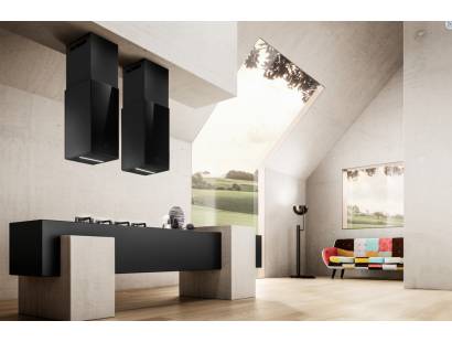 Haiku Black 32cm Island Cooker Hood
