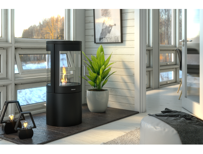 Henley Berlin Bioethanol Stove with three-sided glass design
