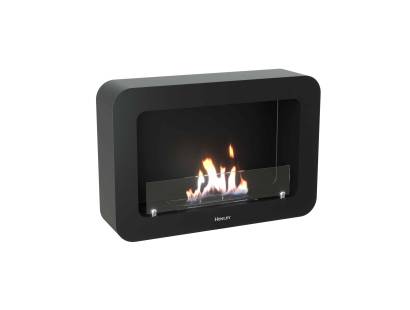 Henley Crete modern black bio fire