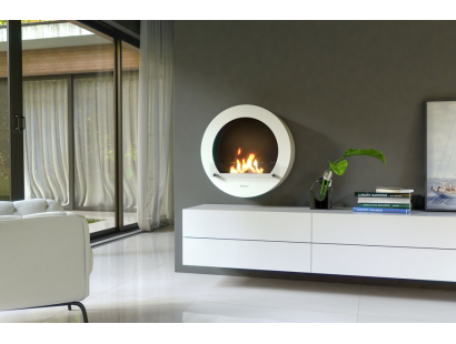 Henley Hamburg Bioethanol Wall Fire with black square frame