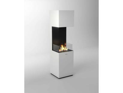 Henley Vienna white bioethanol stove for contemporary interiors