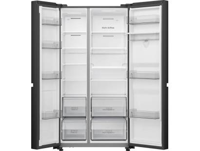 Hisense RS840N4WFE fridge freezer with water dispenser, LED lighting