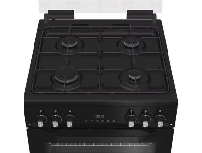 Hotpoint 78L gas twin cooker in sleek black finish