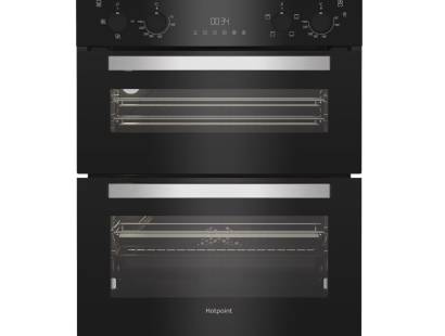 Hotpoint DUH 12G1 B Built Under Electric Fan Double Oven - Black