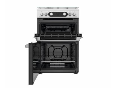 Hotpoint HD67G02CCW Gas Cooker with Double Oven
