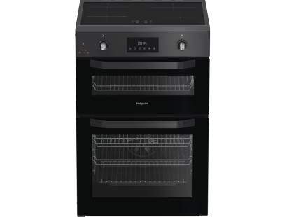 Hotpoint HDE6IDC2SA induction double cooker in anthracite 60cm