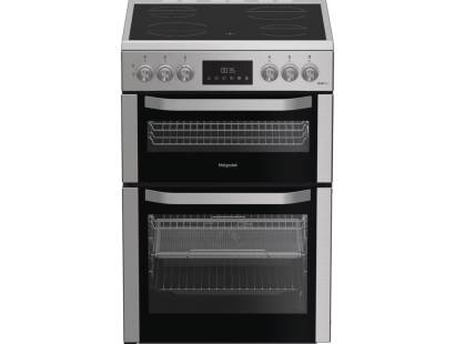 Hotpoint HDE6VDCAX electric double cooker in inox with Air Fry