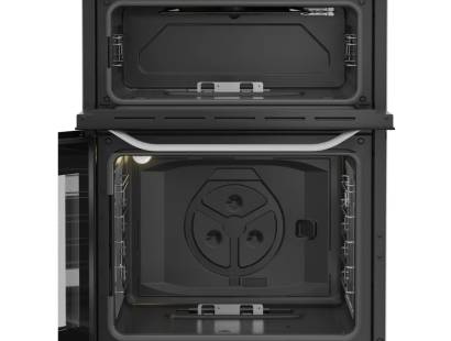 Hotpoint HDG6GDCW gas cooker with double ovens and LPG kit