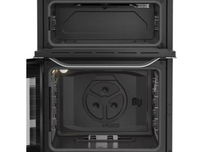 Hotpoint HDG6GDCWX gas double cooker in inox 60cm