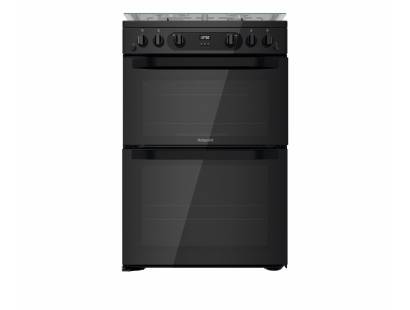 Hotpoint HDM67G0CCB Gas Double Cooker - Black 