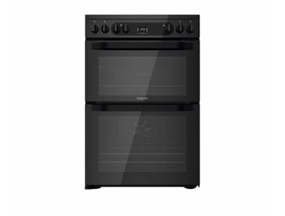 Hotpoint HDM67V92HCB Electric Double Oven Cooker - Black 