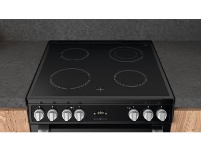 Hotpoint HDT67V9H2CB Ceramic Double Cooker