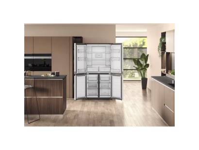 Hotpoint HQ9B2LG Side By Side American Style Fridge Freezer - Stainless Steel