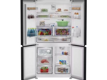 Hotpoint four door dark inox fridge freezer with Triple No Frost