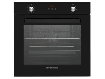 Image of NordMende SOC315BL Built-In Multifunction Oven in black glass finish