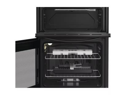 Indesit 60cm gas cooker with twin oven and grill