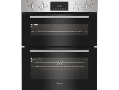 Indesit DUI10DIX Built Under Electric Double Oven - Stainless Steel