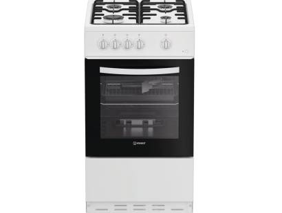 Indesit I5G1KMW gas cooker white, 50cm freestanding cooker, Dalzells