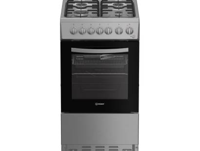 Indesit I5G3PMX dual fuel cooker stainless steel, 50cm freestanding cooker, Dalzells