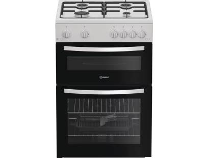Indesit ITG6GW gas twin cooker white, 60cm freestanding cooker, Dalzells