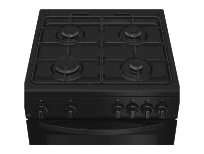 Indesit black gas double cooker A plus energy rating