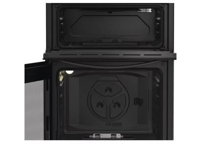 Indesit gas cooker with double oven and grill