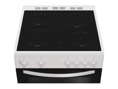 Indesit white electric cooker with ceramic hob