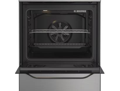 Inox Hotpoint single electric cooker with top oven and timer
