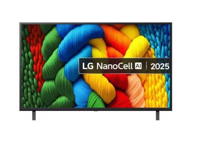 LG 43NANO80A6B 43-inch 4K NanoCell Smart TV - Front View
