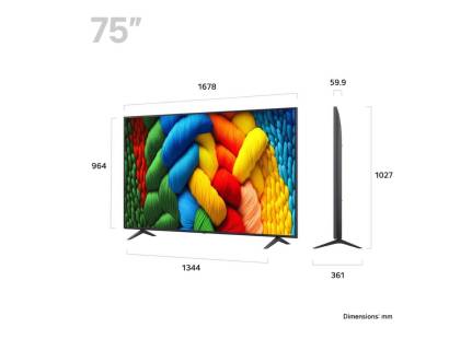 LG 4K NanoCell 75 inch smart TV display