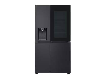 LG 628L black side by side fridge freezer