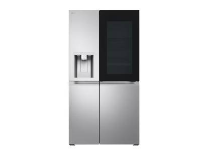 LG 628L brushed steel American fridge freezer with Instaview