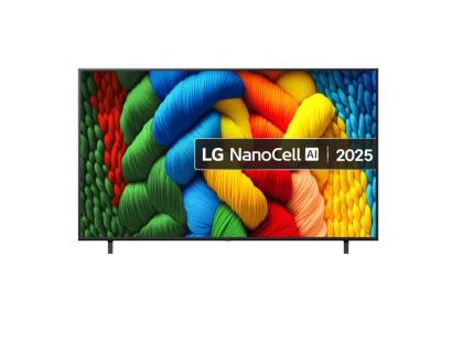 LG 65NANO80A6B 65-inch 4K Ultra HD QNED Smart TV - Front View