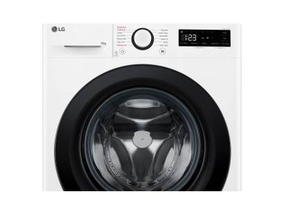 LG AI Direct Drive™ washing machine with clean white finish