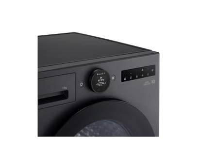 LG Auto Cleaning Condenser dryer in black with ThinQ WiFi