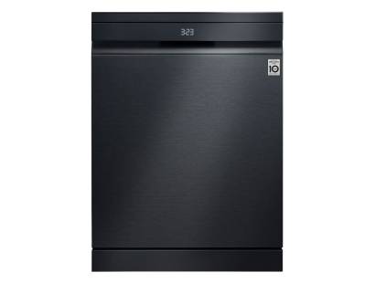 LG DF587HMS matte black freestanding dishwasher with QuadWash™