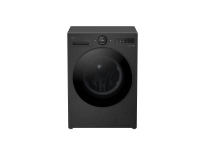 LG F4X7013TBB 13kg AI washing machine in black with LED control panel
