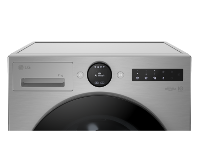 LG F4X7511TSB control panel close-up view