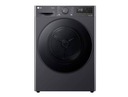LG FDV709GN 9kg heat pump tumble dryer in Slate Grey front view
