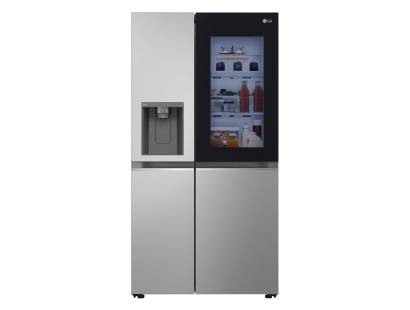 LG GSGV80PYLL InstaView™ fridge freezer in Prime Silver with side-by-side doors