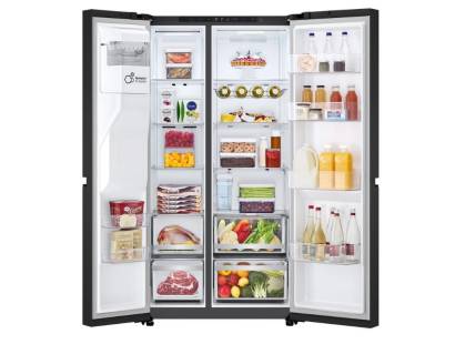 LG GSLE81EPBD fridge freezer with water dispenser and UVNano